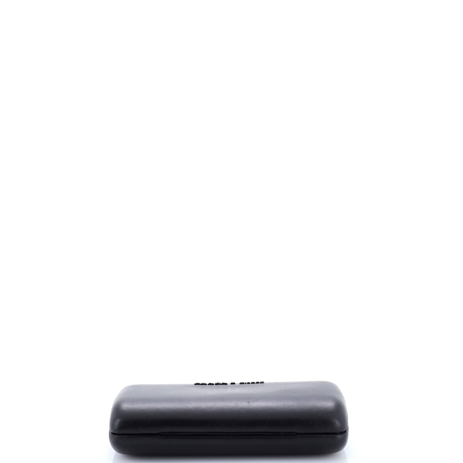 Logo Convertible Chain Box Clutch Leather
