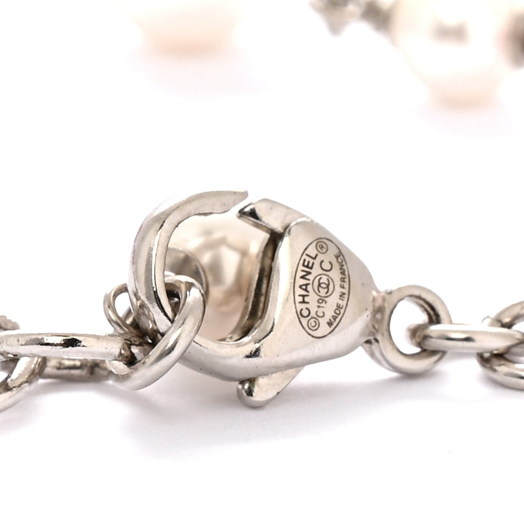 Pearl Enamel CC Bracelet Pink