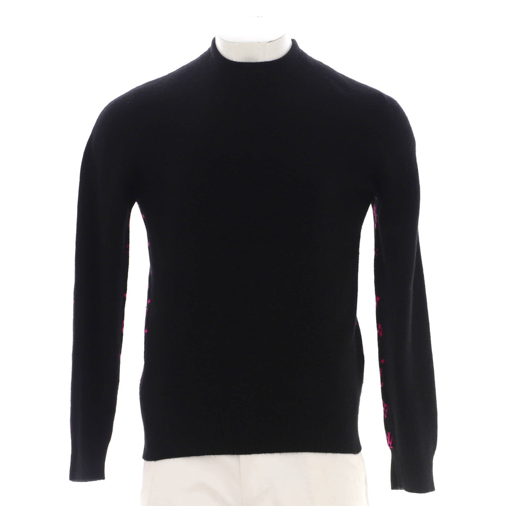 Men's Half And Half Monogram Crewneck Sweater Cashmere Blend