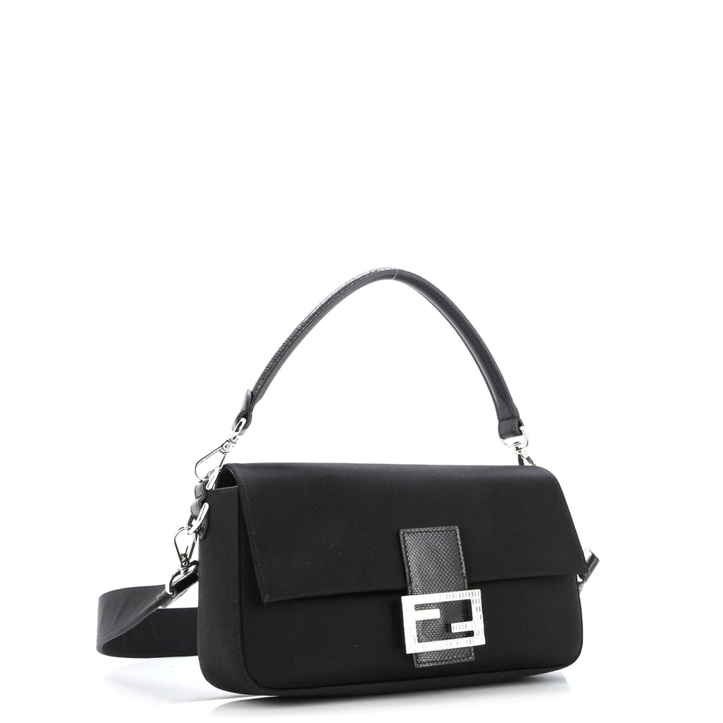 Baguette NM Bag Satin with Crystals and Karung Medium