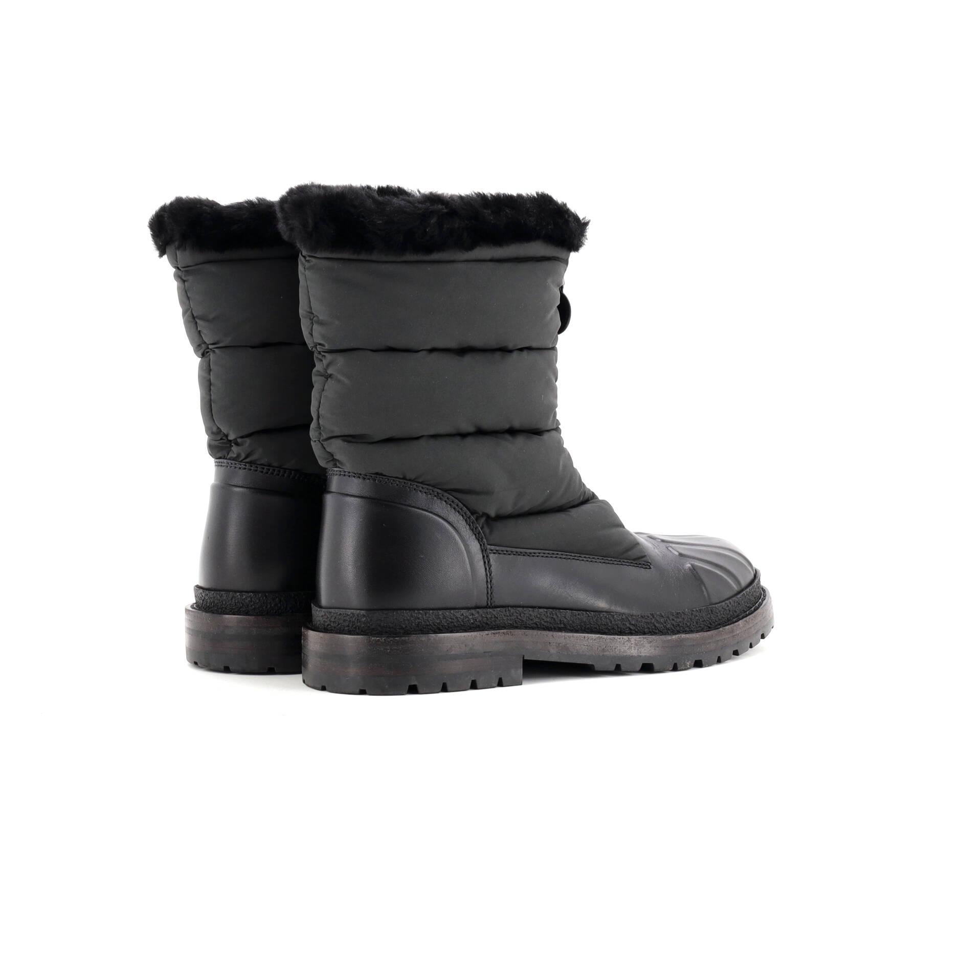 Women's Front Zip Hiking Boots Leather and Nylon with Shearling