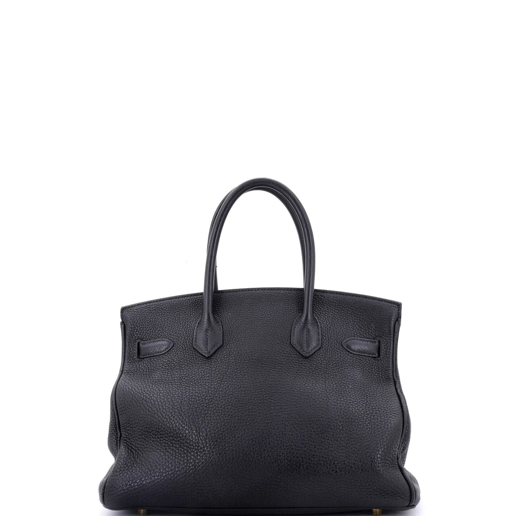 Birkin Handbag Noir Togo with Gold Hardware 30