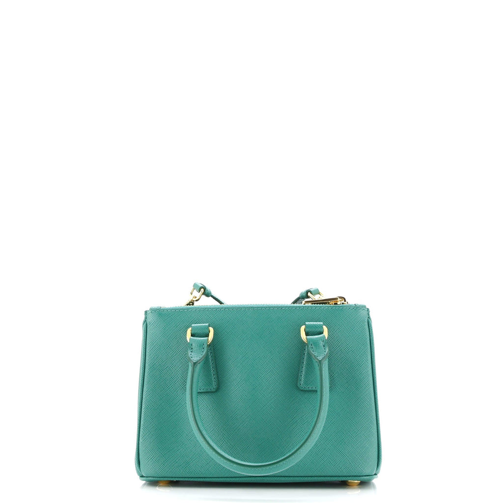 Galleria Double Zip Tote Saffiano Leather Mini