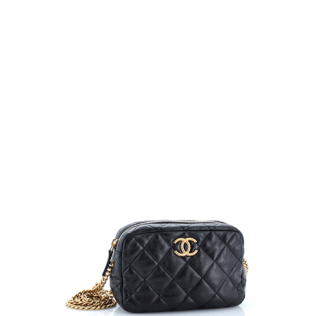 Pillow Crush Camera Bag Quilted Lambskin Mini