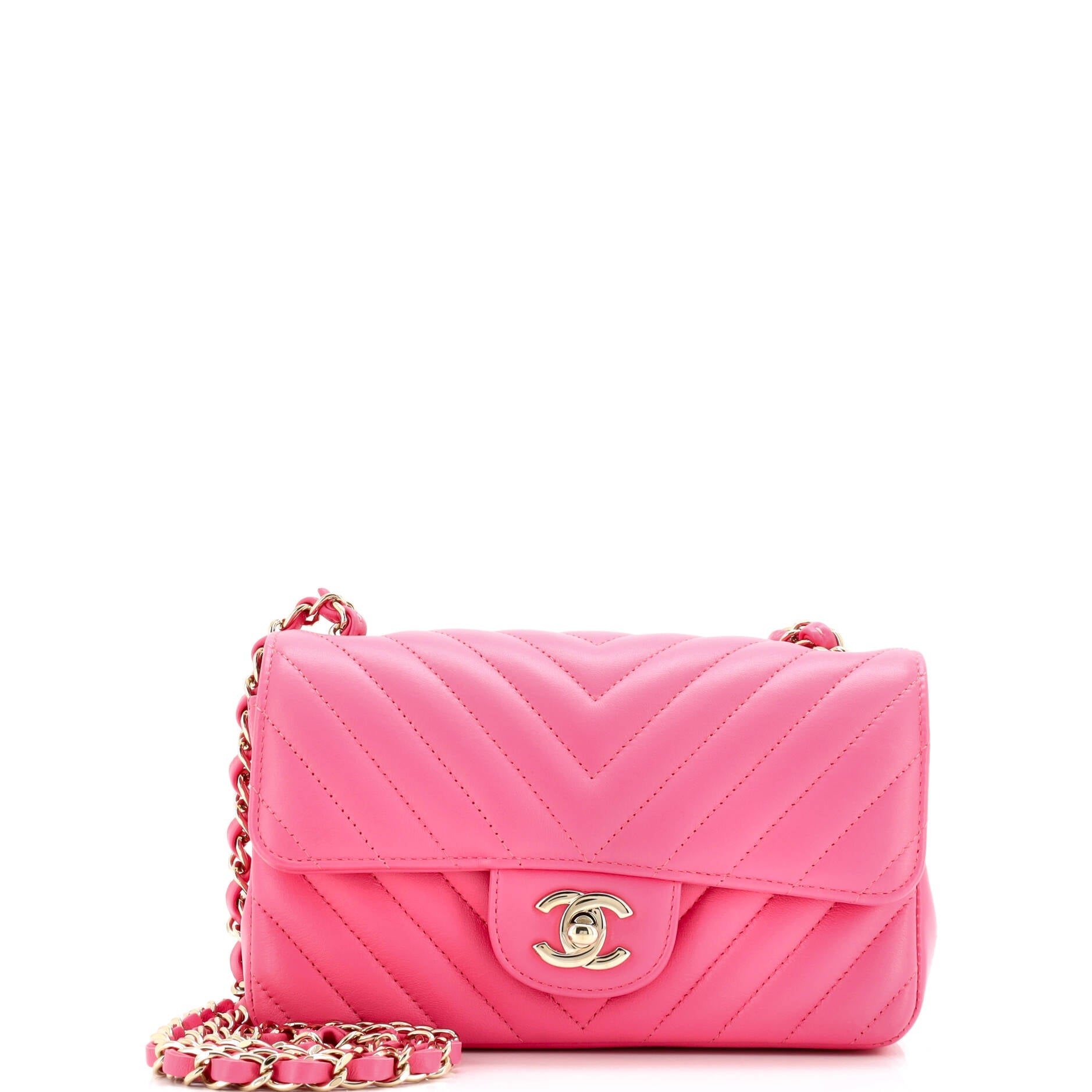 Classic Single Flap Bag Chevron Lambskin Mini