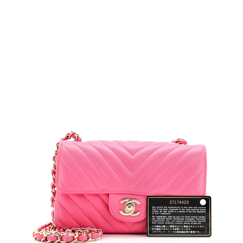 Classic Single Flap Bag Chevron Lambskin Mini