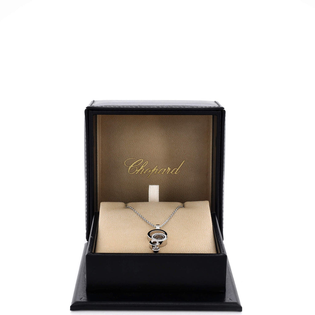 Happy Bubbles Pendant Necklace 18K White Gold with Diamonds and 1 Floating Diamond