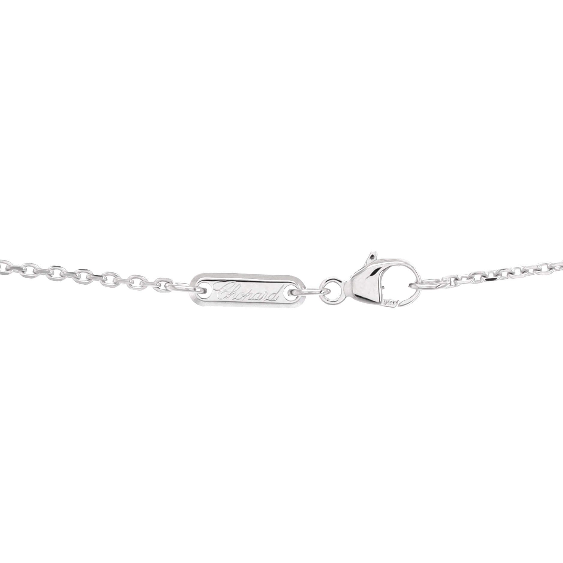Happy Bubbles Pendant Necklace 18K White Gold with Diamonds and 1 Floating Diamond