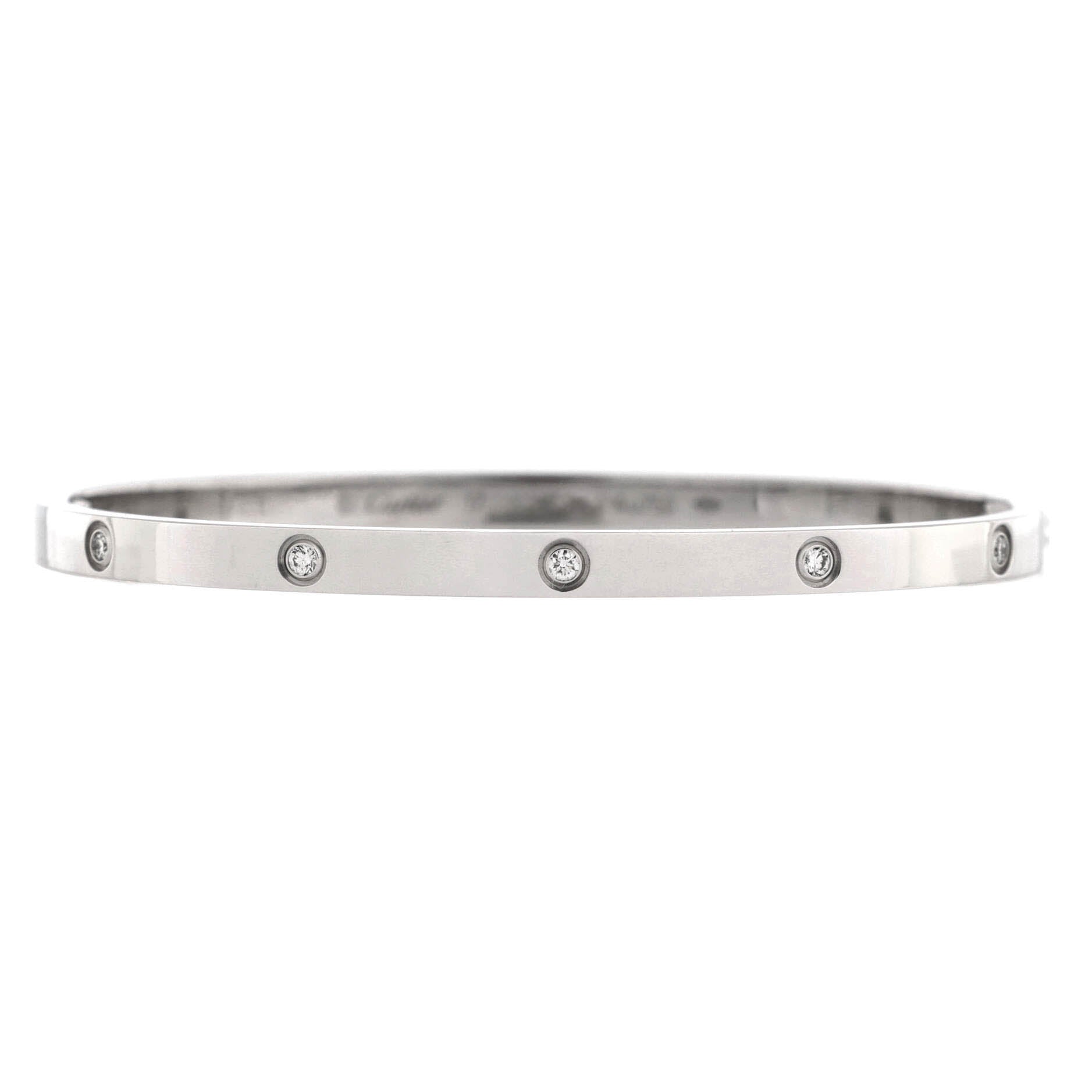 Love 10 Diamond Bracelet 18K White Gold with Diamonds Small