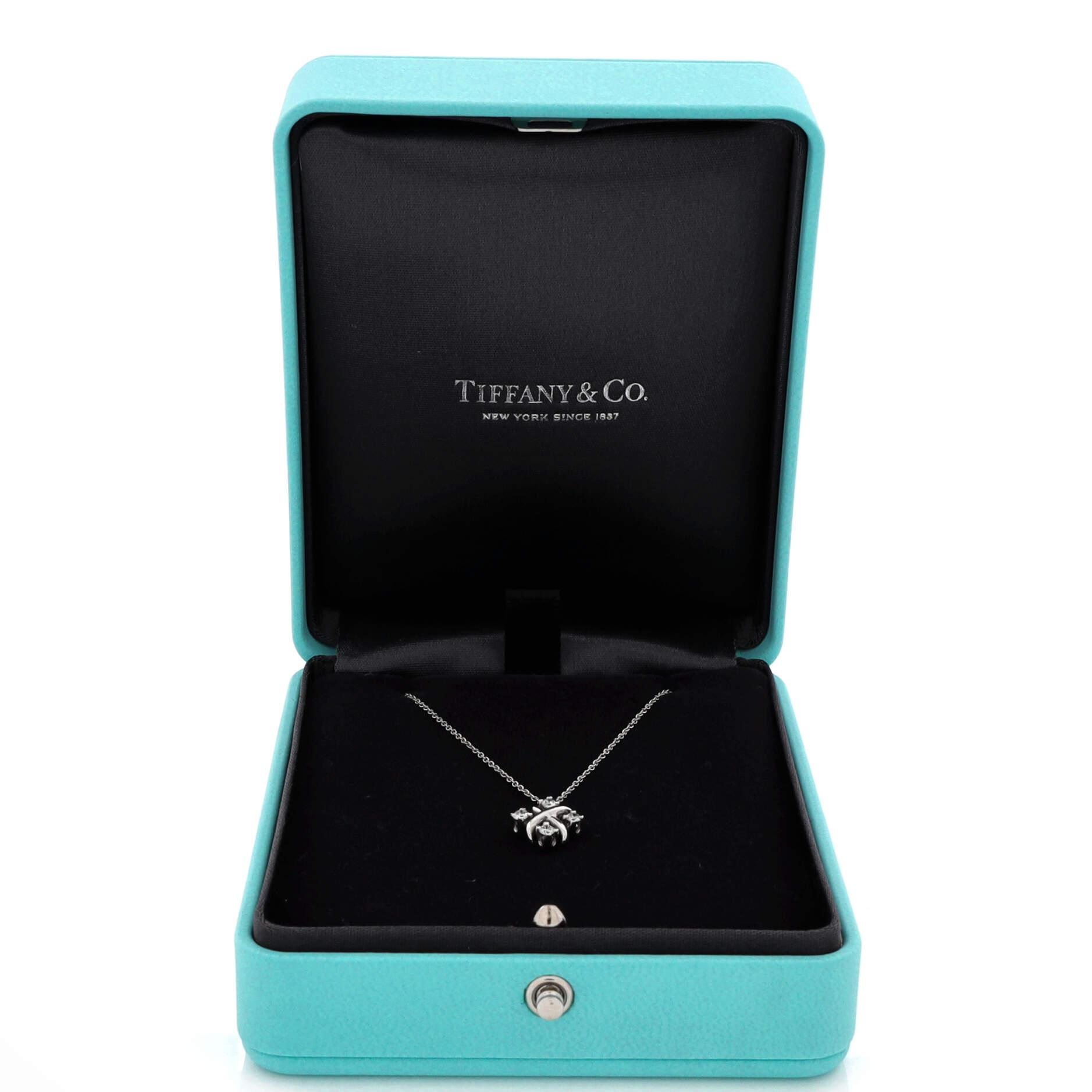 Schlumberger Lynn Pendant Necklace Platinum with Diamonds