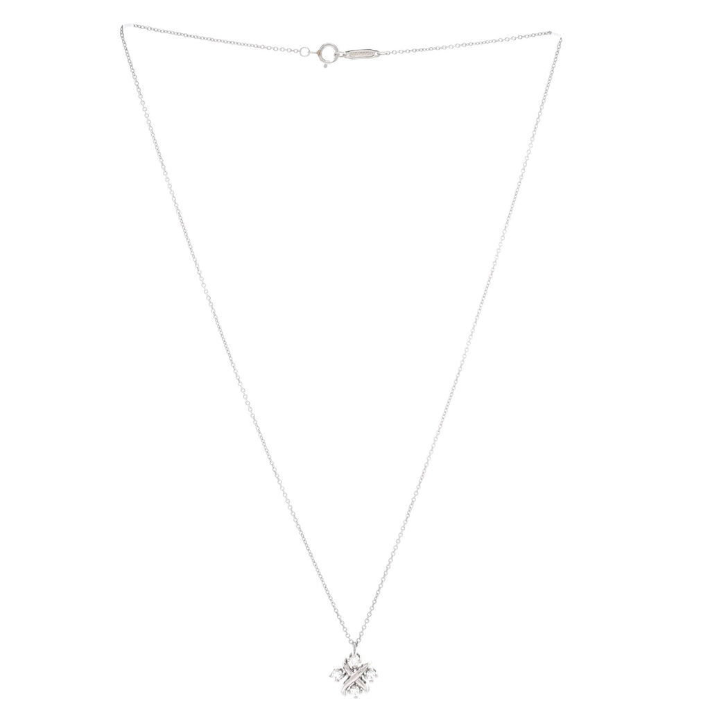 Schlumberger Lynn Pendant Necklace Platinum with Diamonds