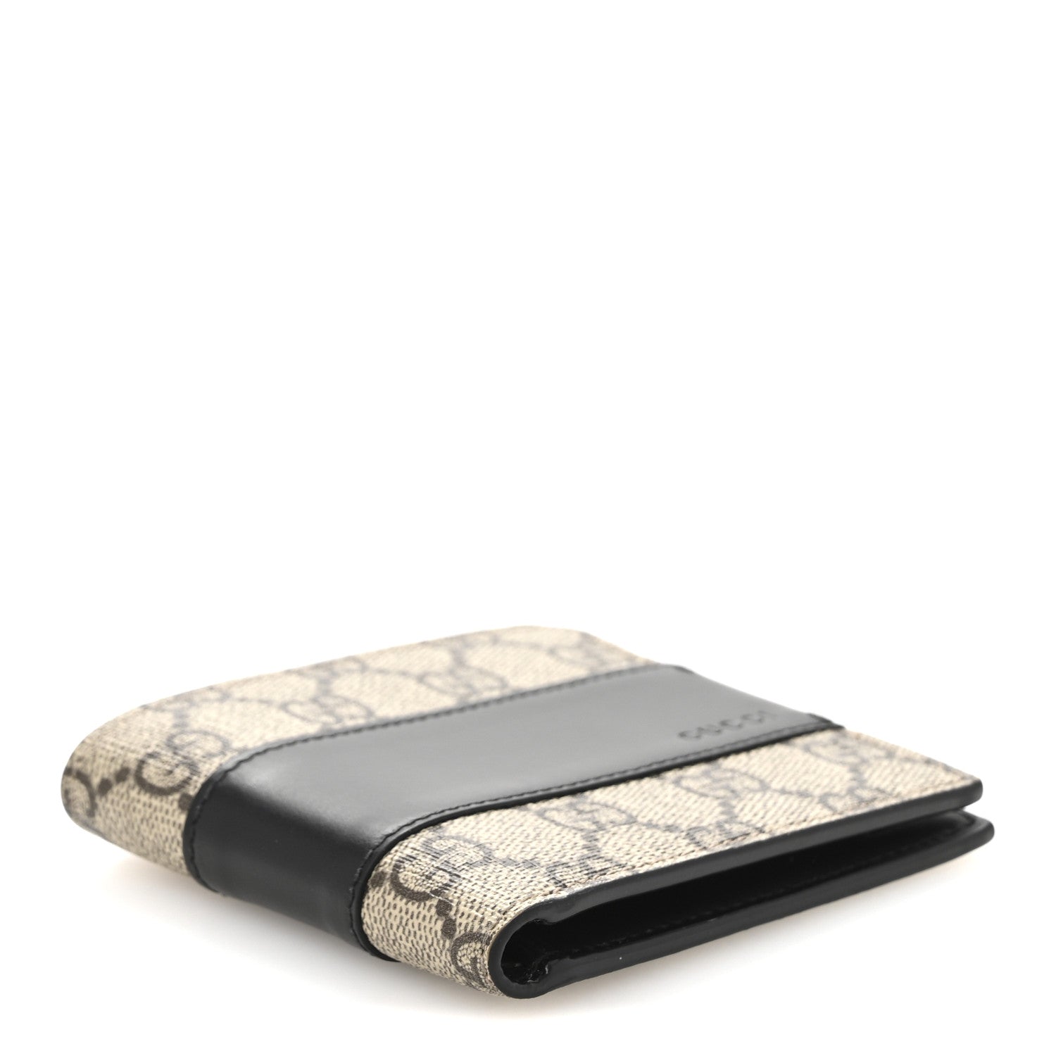 GG Supreme Monogram Bi-Fold Wallet Black