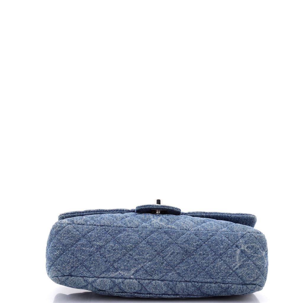 Classic Single Flap Bag Quilted CC Printed Denim Medium
