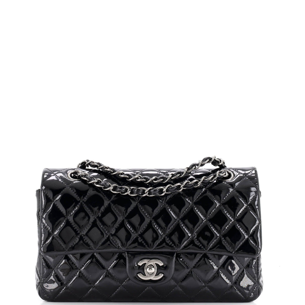 Classic Double Flap Bag Quilted Patent Medium