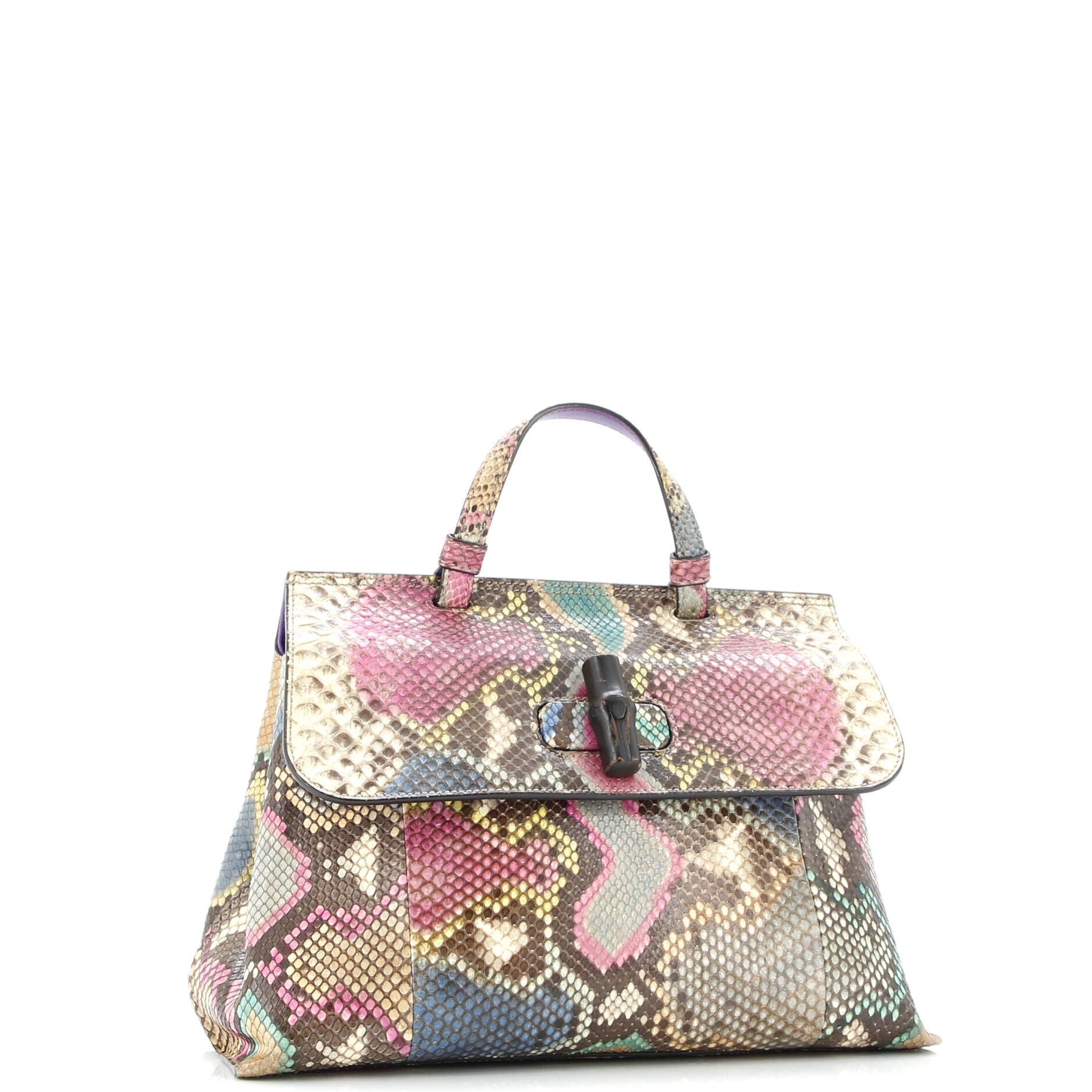 Bamboo Daily Top Handle Bag Python Medium