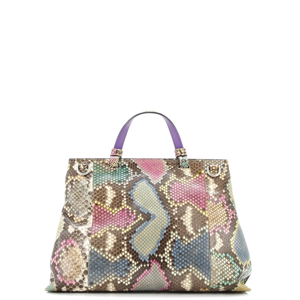 Bamboo Daily Top Handle Bag Python Medium