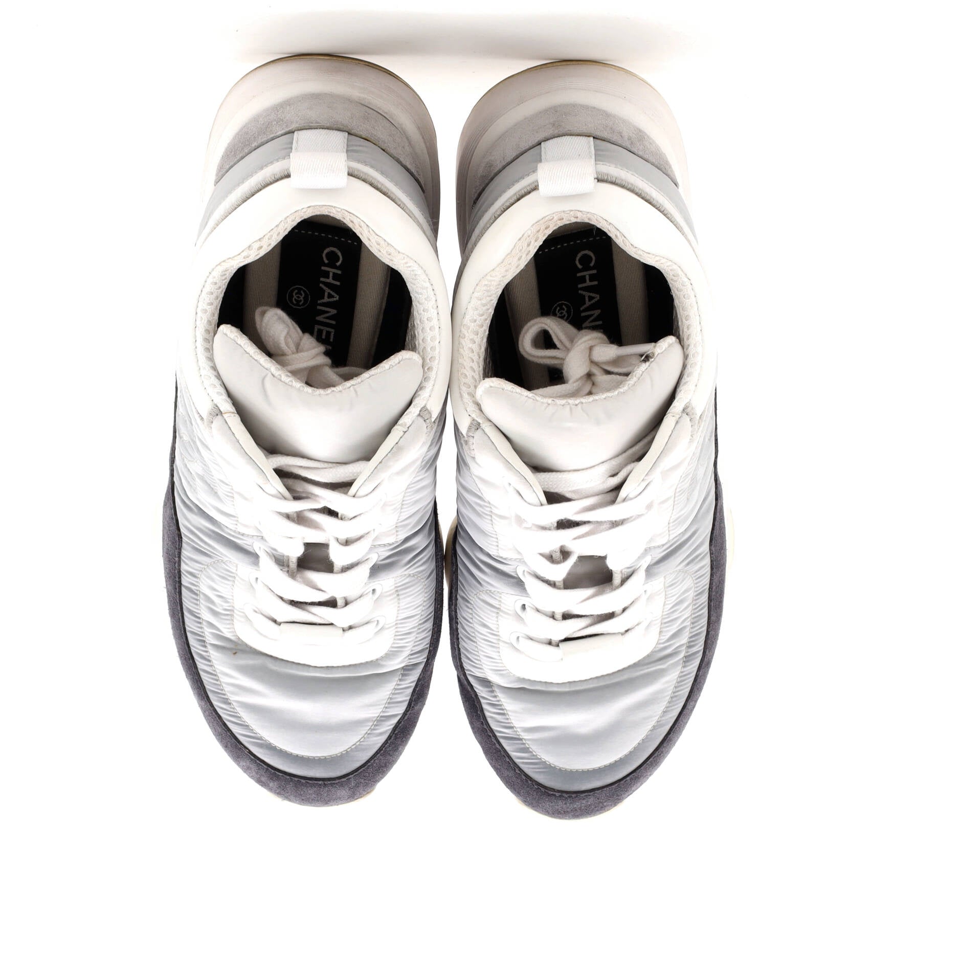 Women's CC Low-Top Sneakers Suede with Leather and Nylon