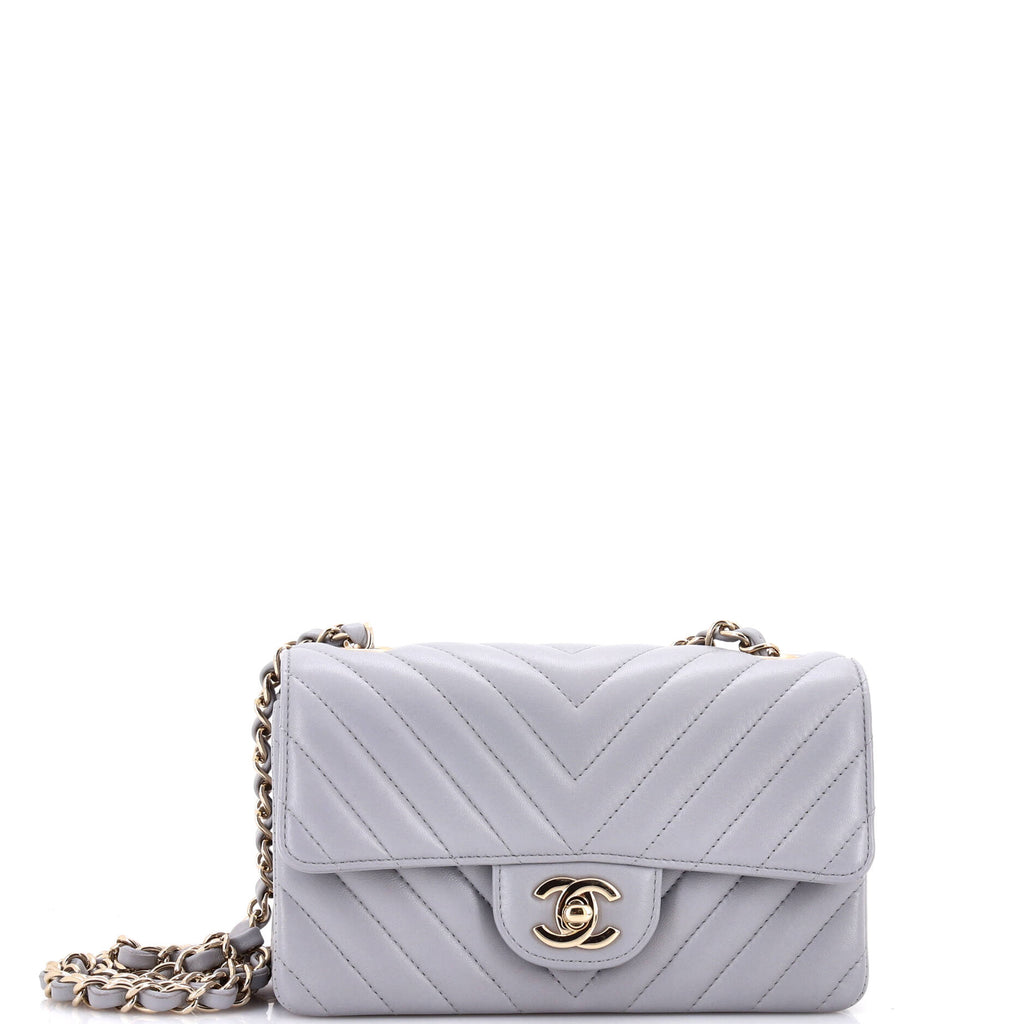 Classic Single Flap Bag Chevron Lambskin Mini