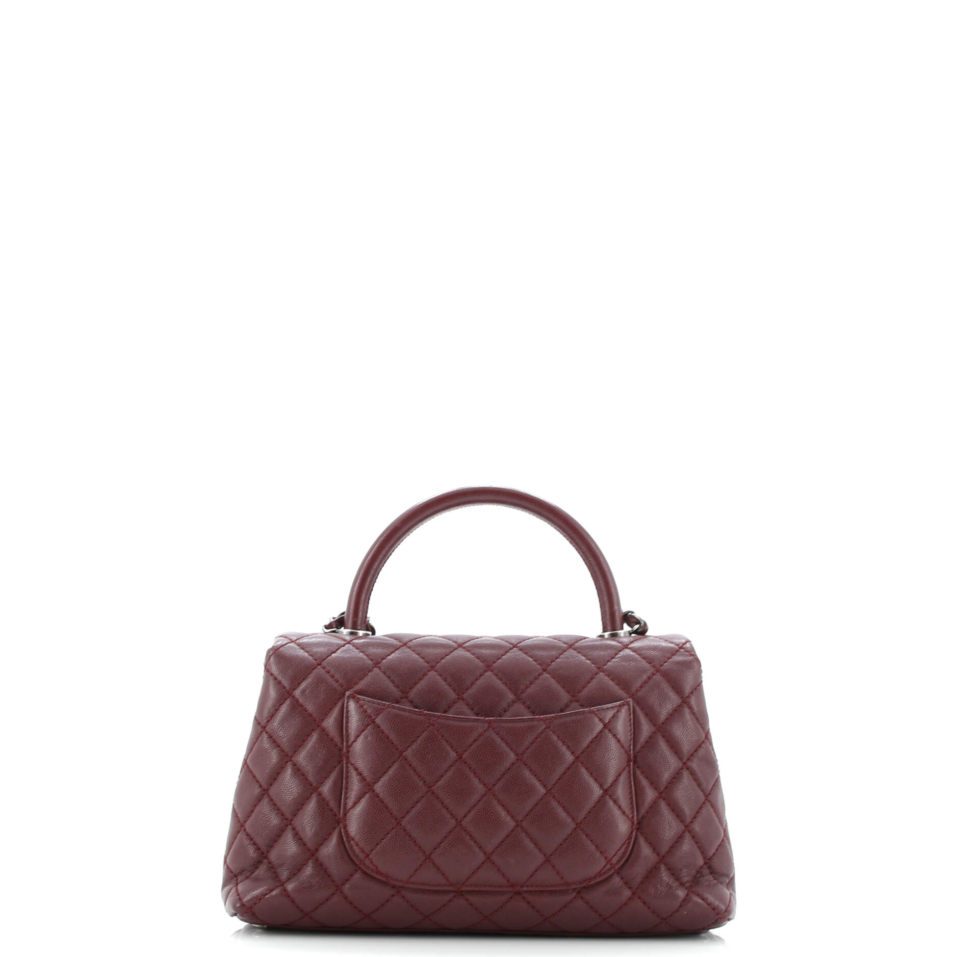 Coco Top Handle Bag Quilted Caviar Small