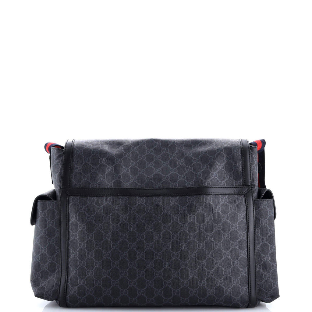 Web Strap Diaper Bag GG Coated Canvas Small