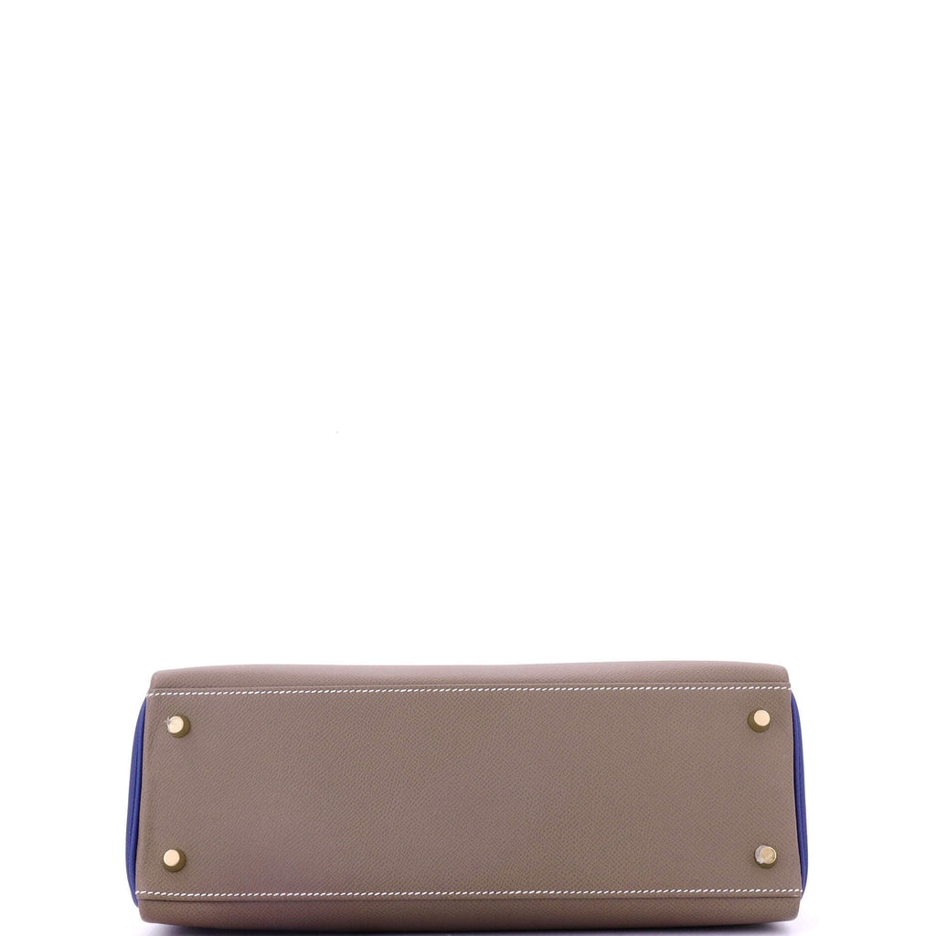 Kelly Handbag Bicolor Epsom with Gold Hardware 32