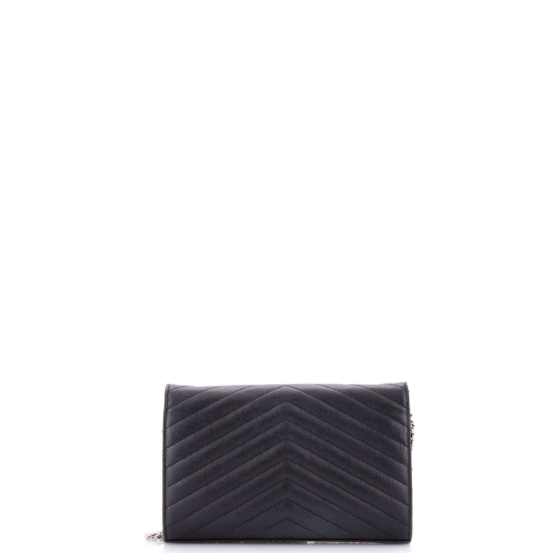 Classic Monogram Wallet on Chain Matelasse Chevron Leather Medium