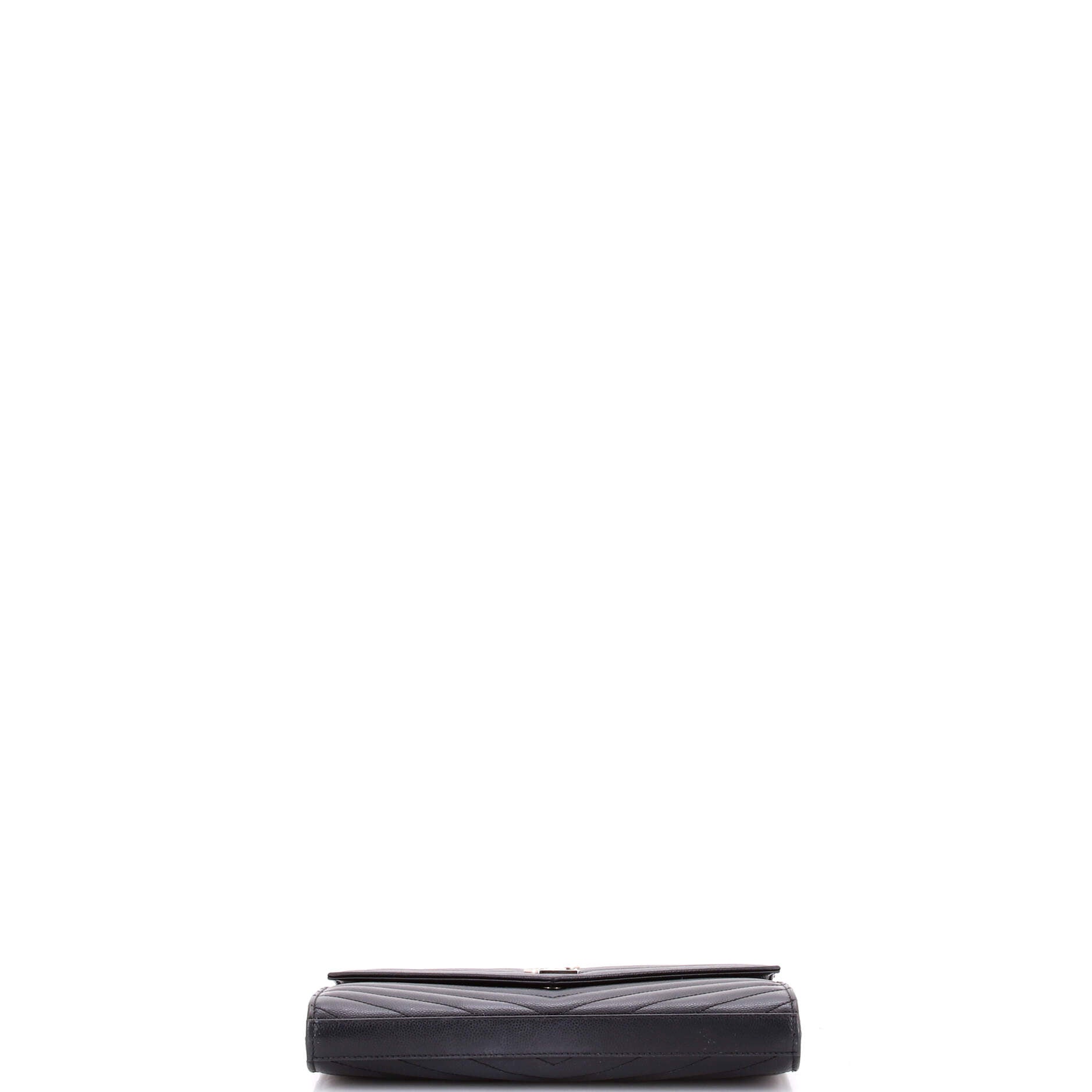 Classic Monogram Wallet on Chain Matelasse Chevron Leather Medium