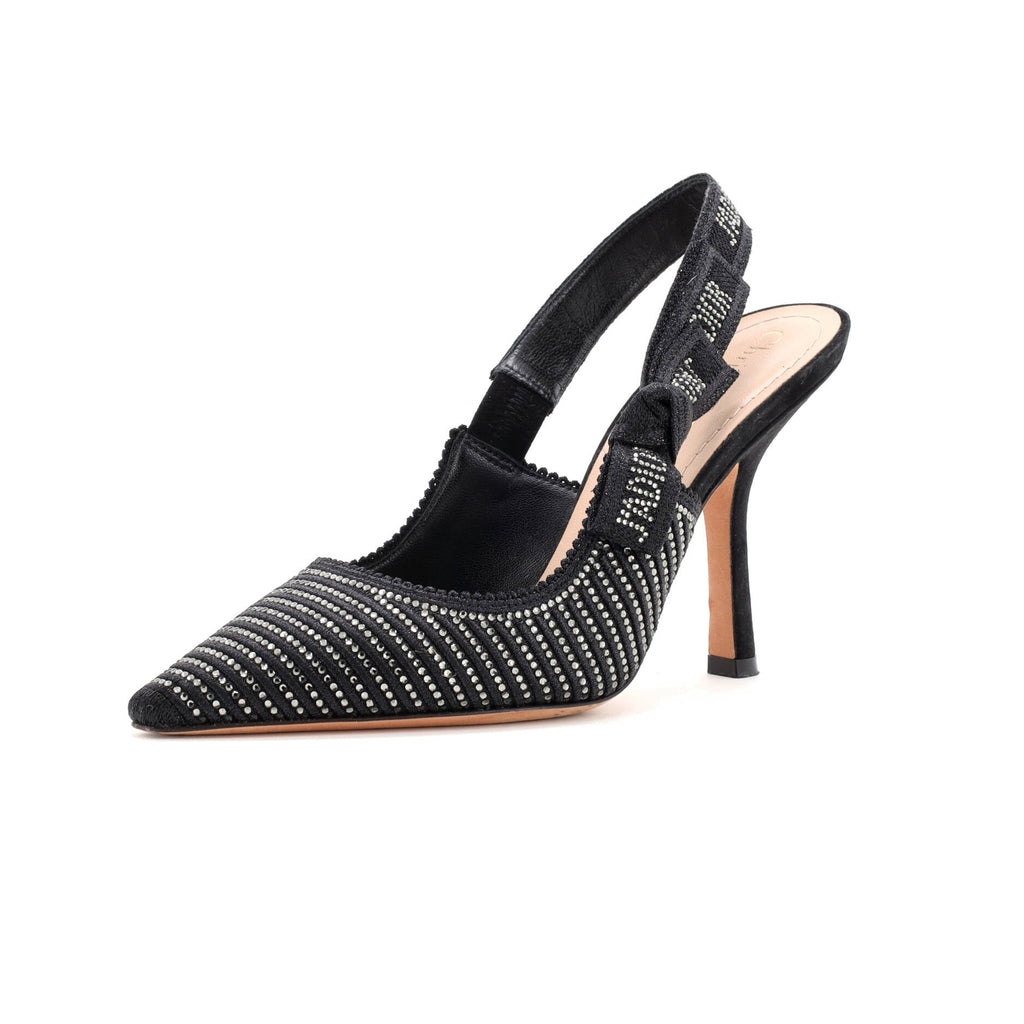 Women's J'Adior Slingback Pumps Crystal Embellished Fabric 100