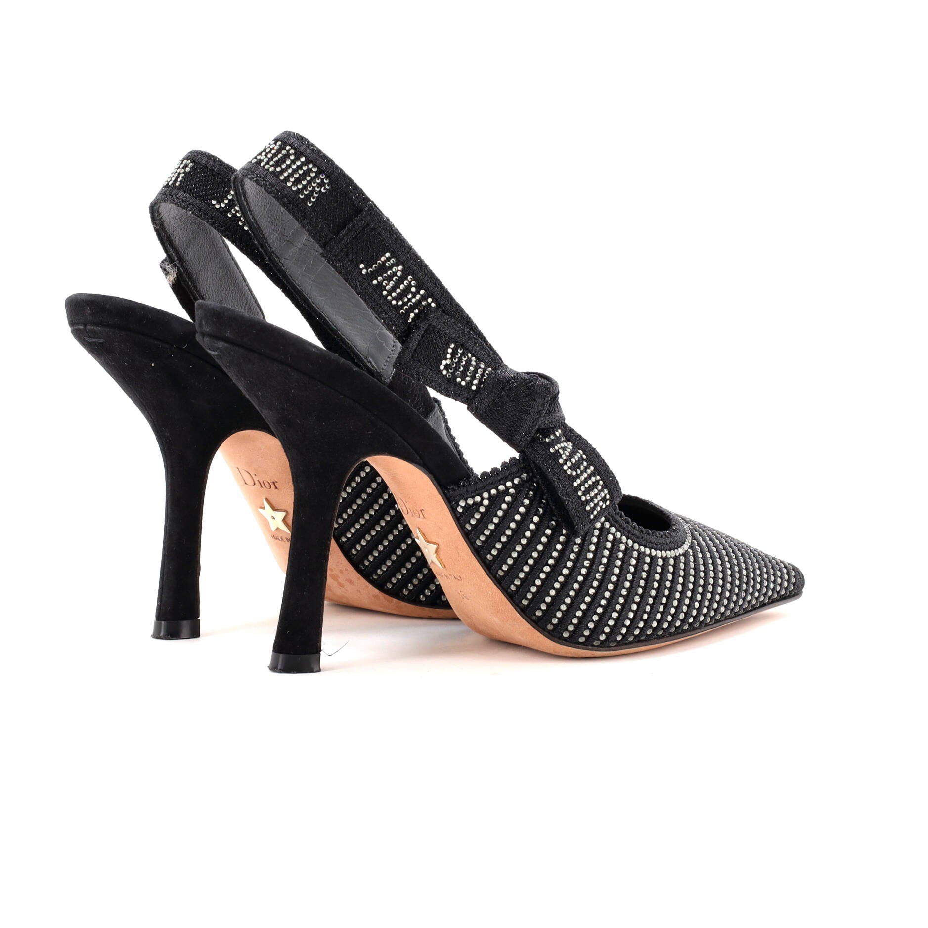 Women's J'Adior Slingback Pumps Crystal Embellished Fabric 100