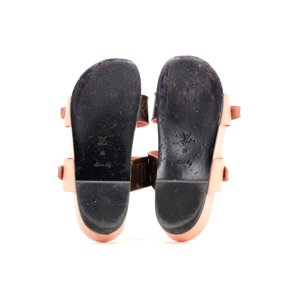 Women's Bom Dia Flat Mules Monogram Canvas