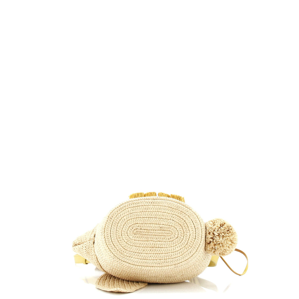 Bunny Drawststring Bucket Bag Raffia Small