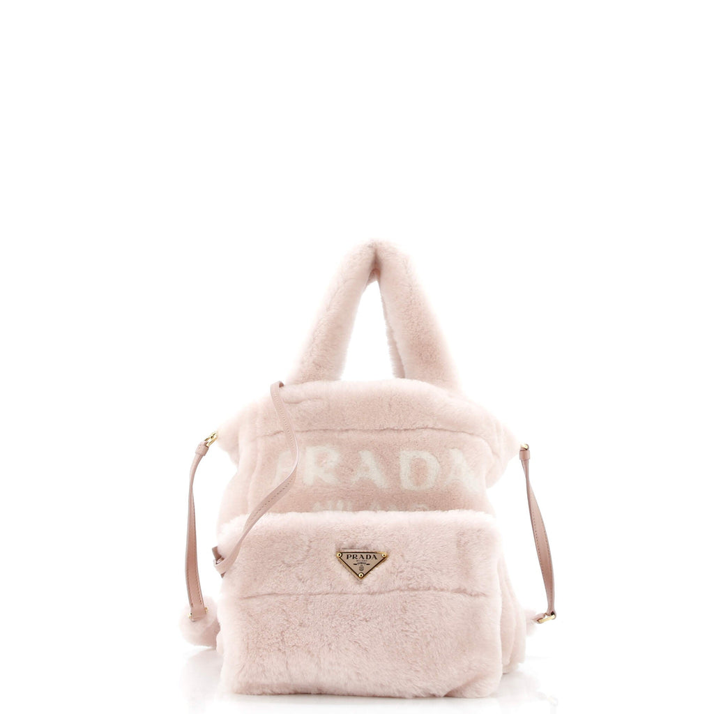 Logo Tote Shearling Mini