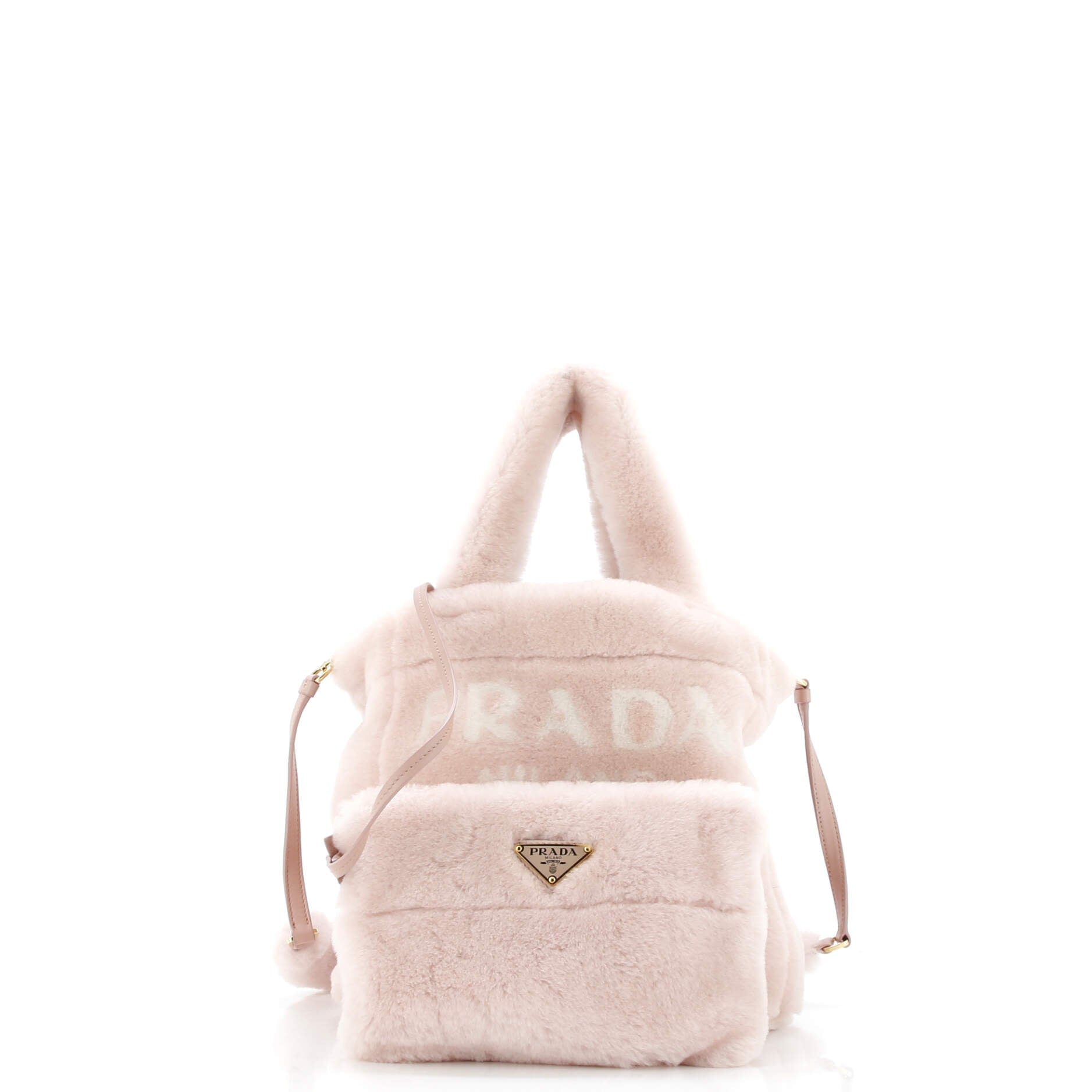 Logo Tote Shearling Mini
