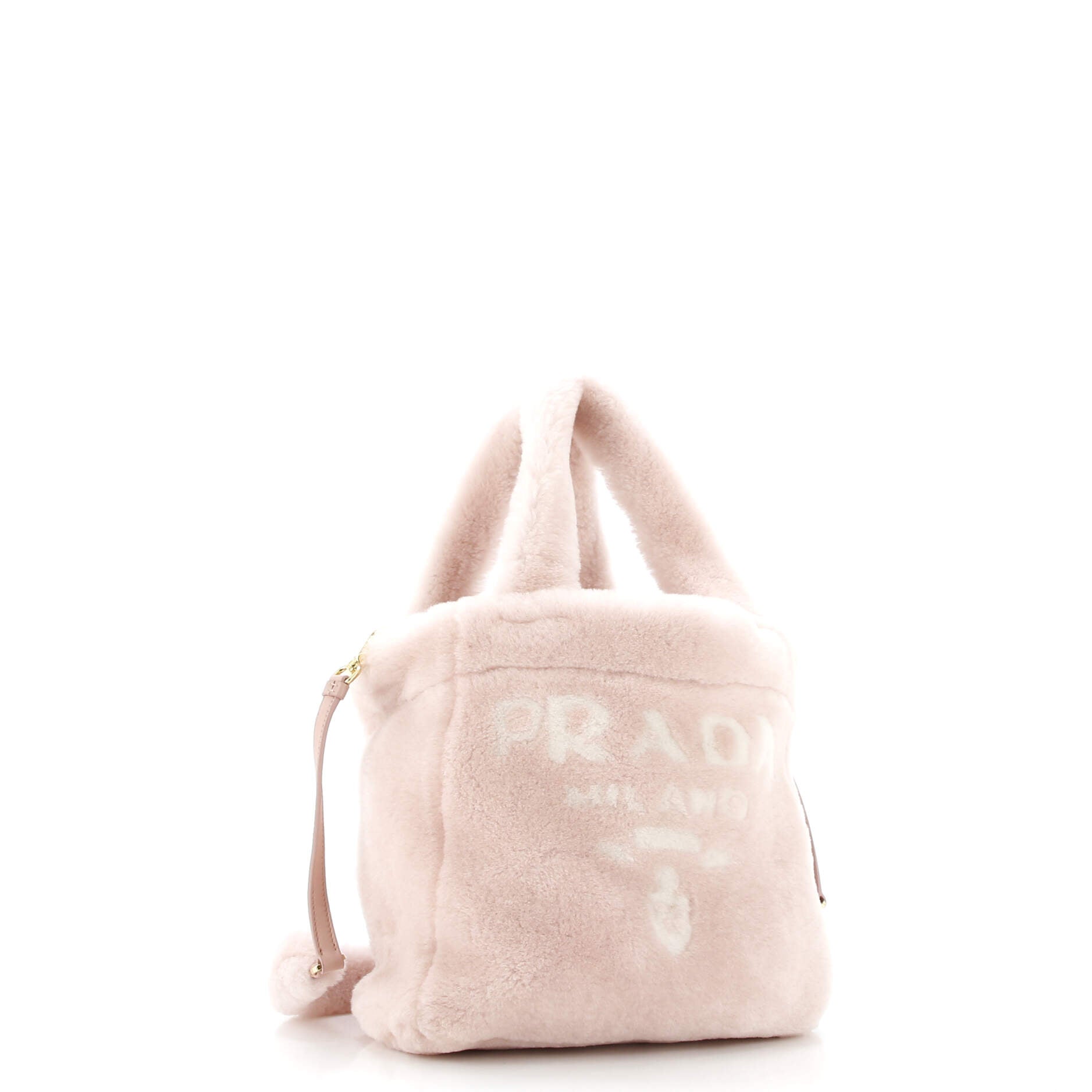Logo Tote Shearling Mini