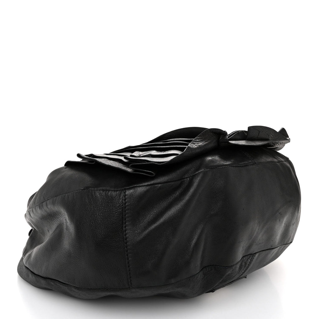 Nappa Rosette Hobo Black