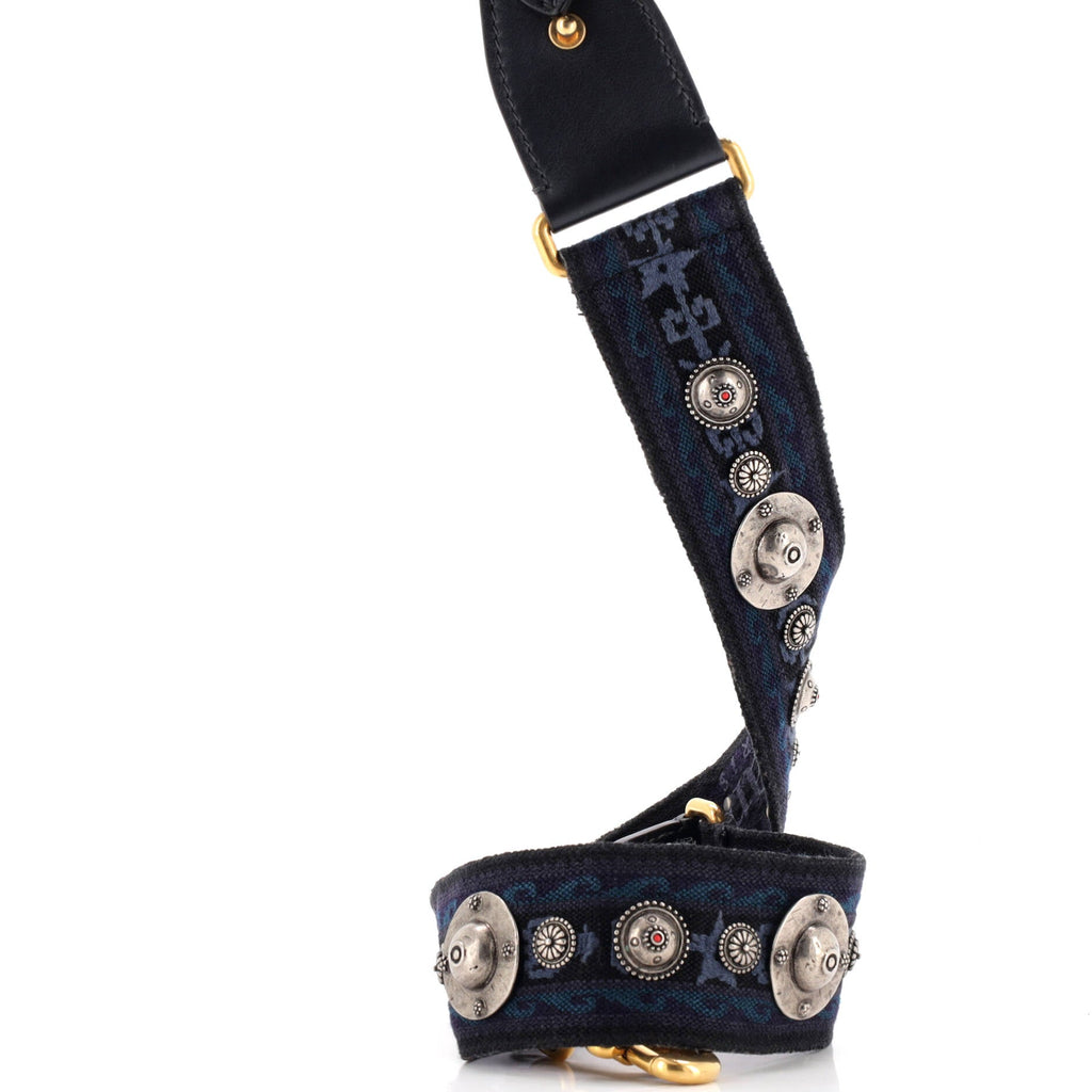 Bohemian Shoulder Strap Embellished Camouflage Canvas