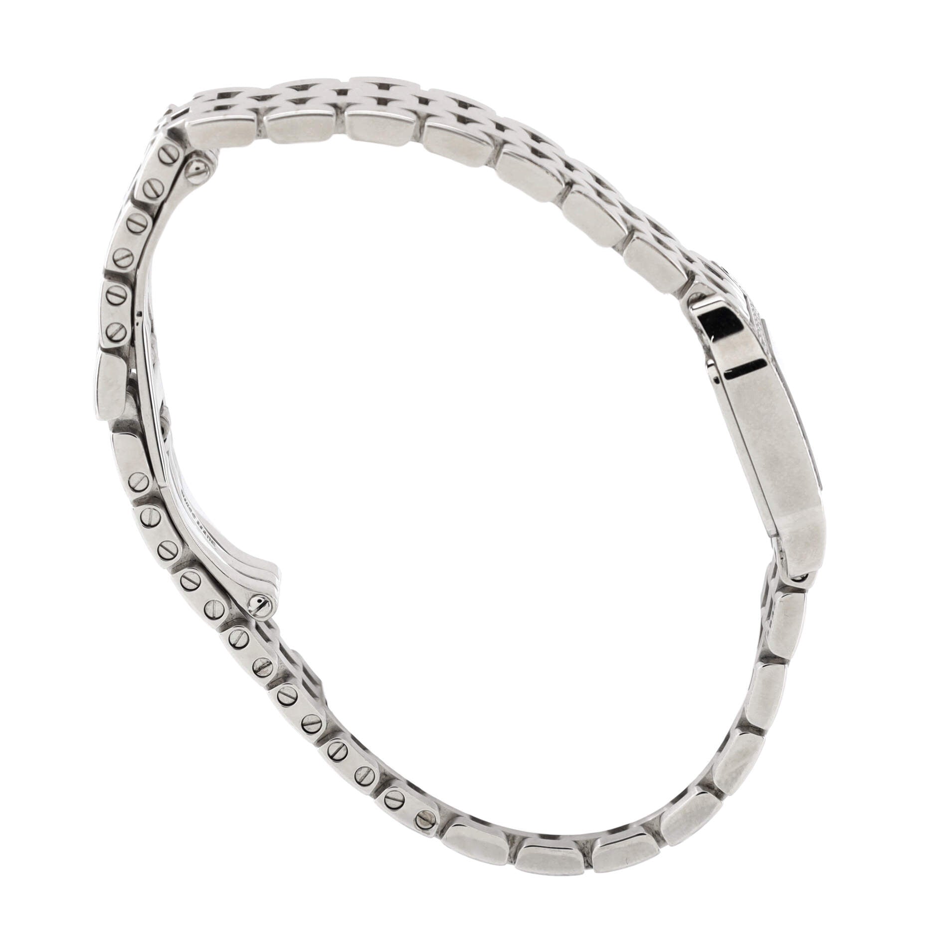 Santos Demoiselle Quartz Watch White Gold with Diamond Bezel 20