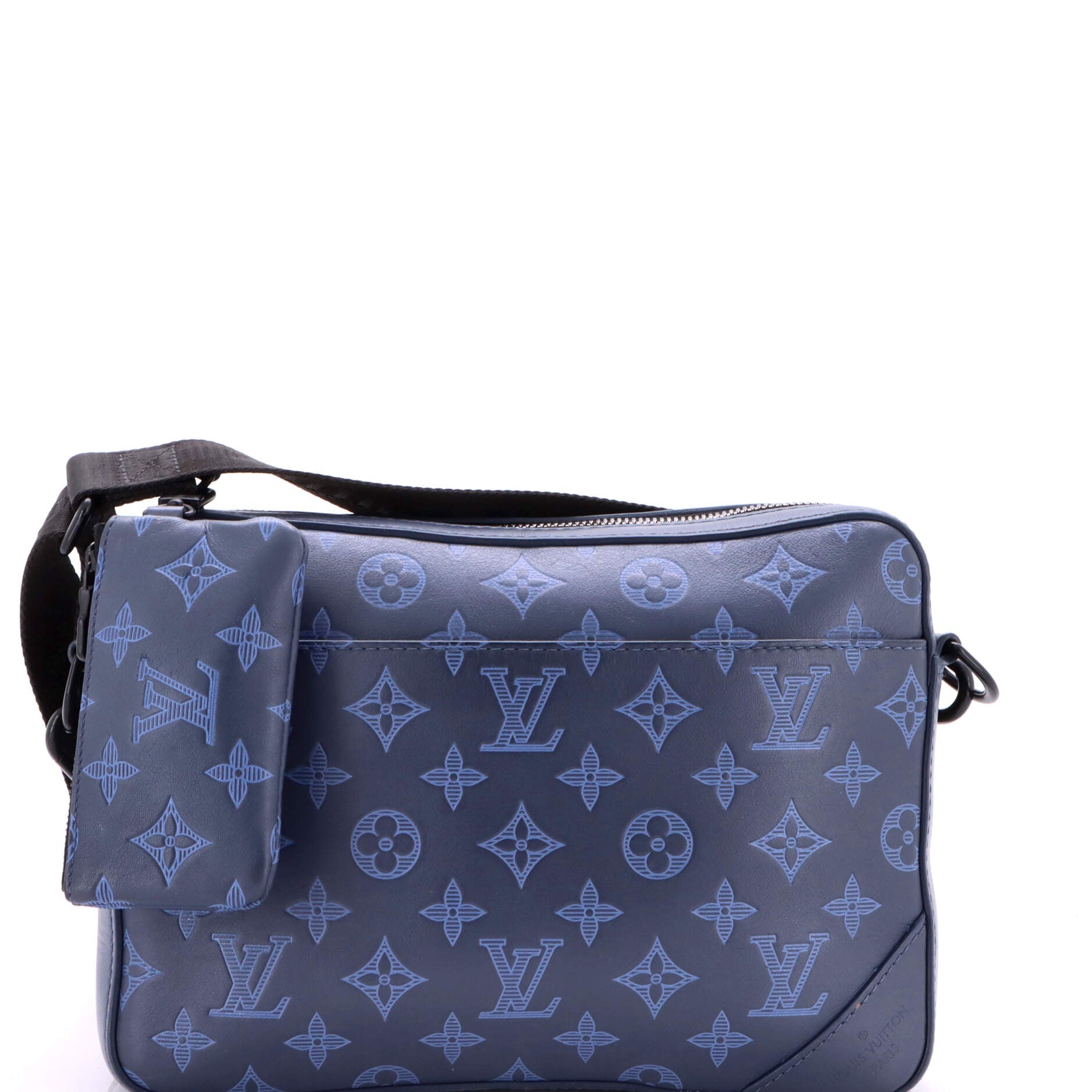 Duo Messenger Bag Monogram Shadow Leather