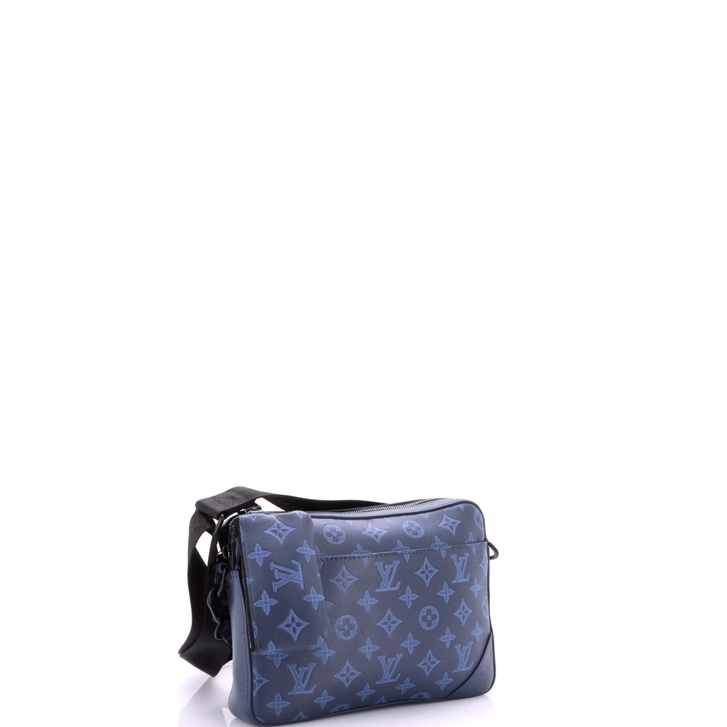 Duo Messenger Bag Monogram Shadow Leather