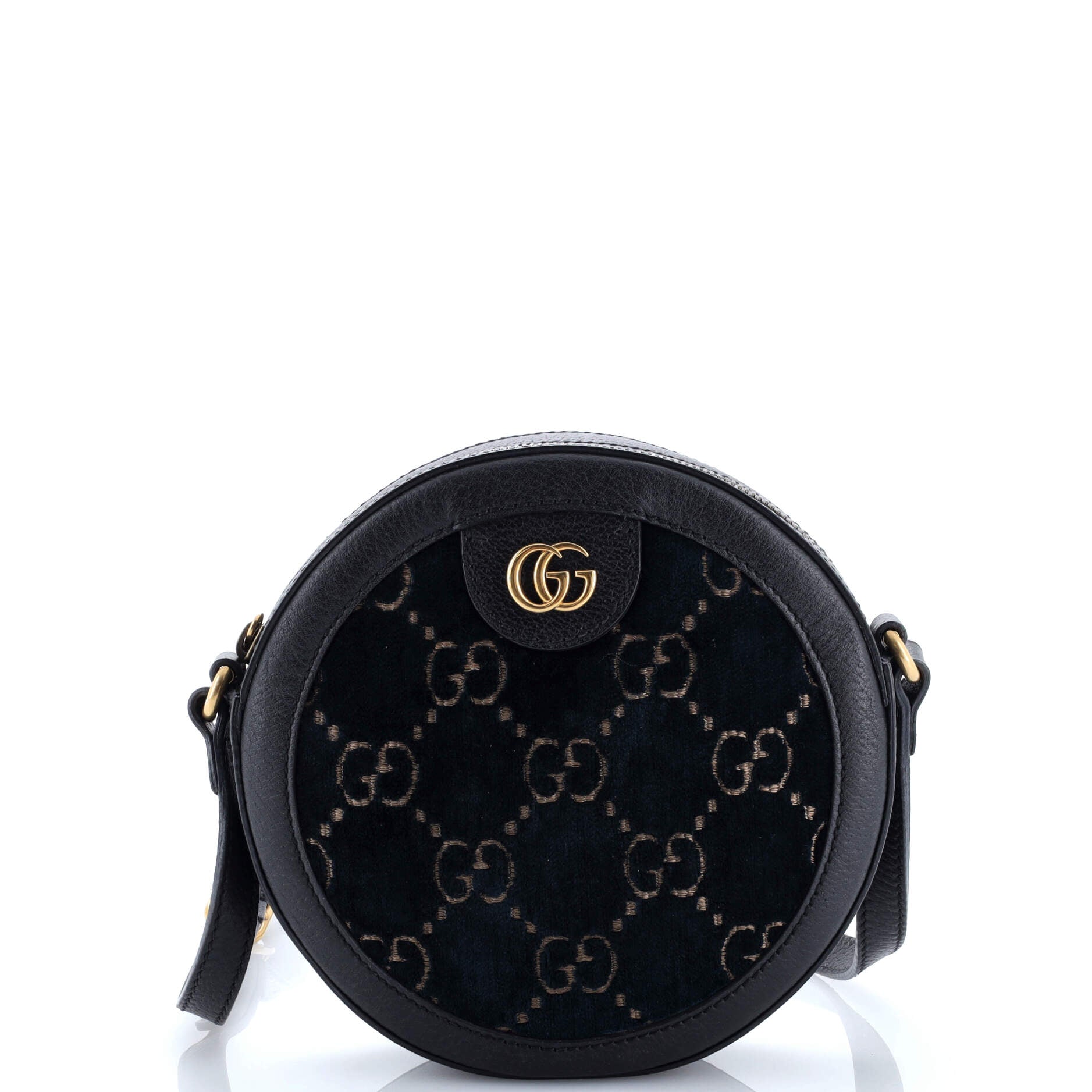 Ophidia Round Shoulder Bag GG Velvet Mini