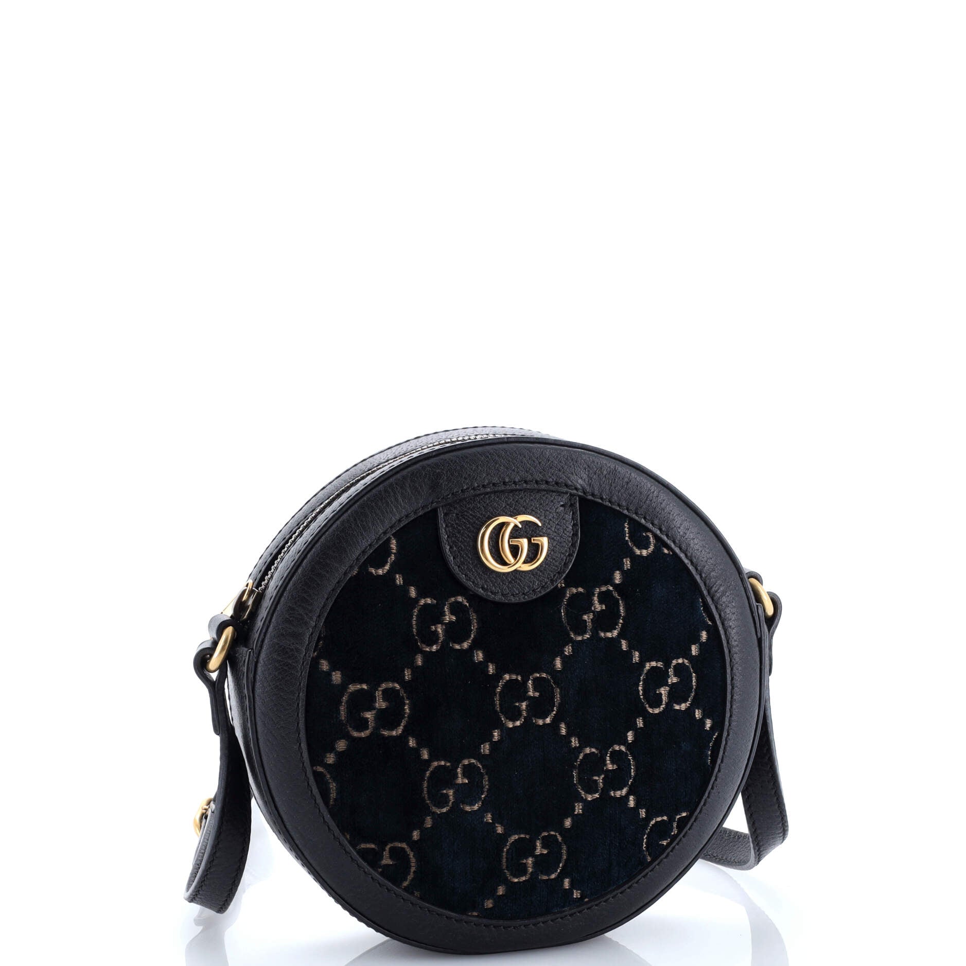 Ophidia Round Shoulder Bag GG Velvet Mini