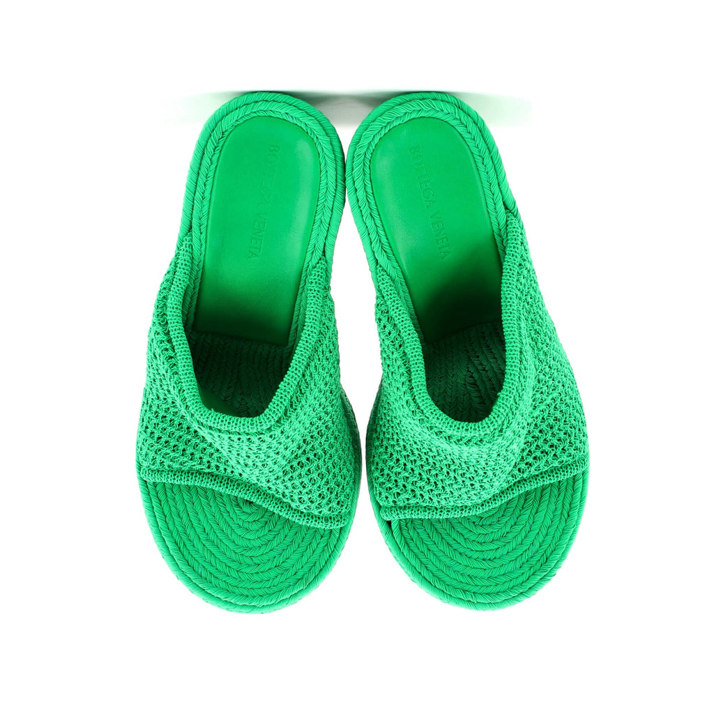 Women's Slide Platform Wedge Sandals Knit Fabric