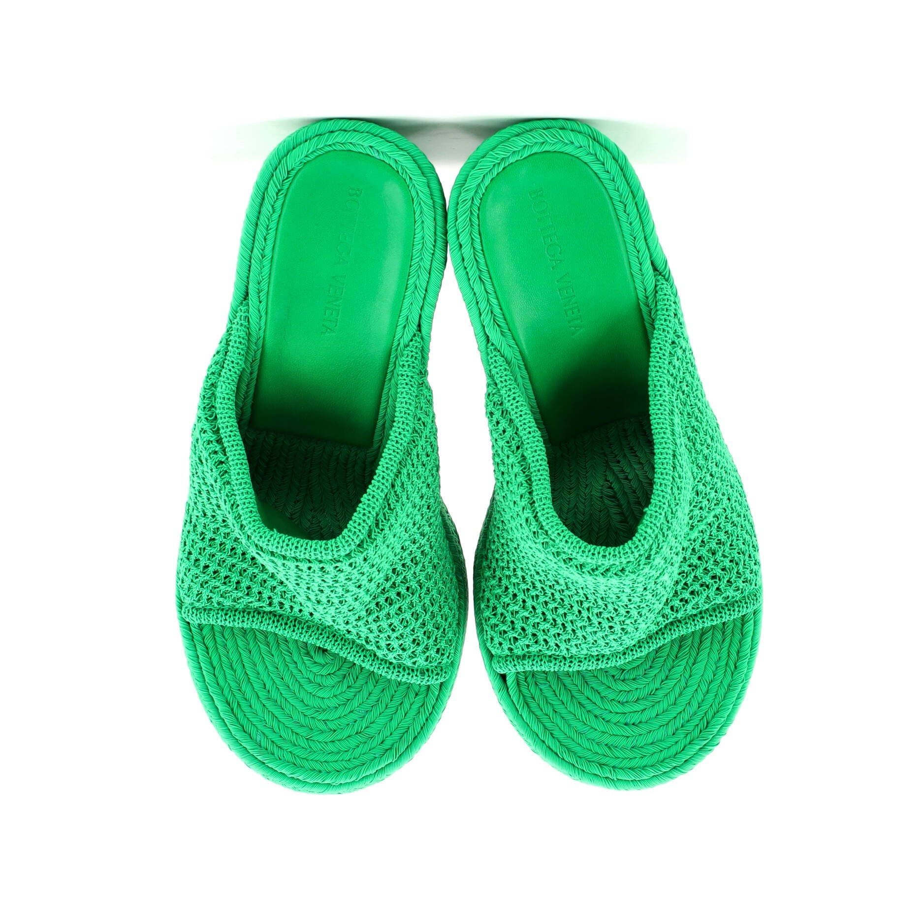 Women's Slide Platform Wedge Sandals Knit Fabric