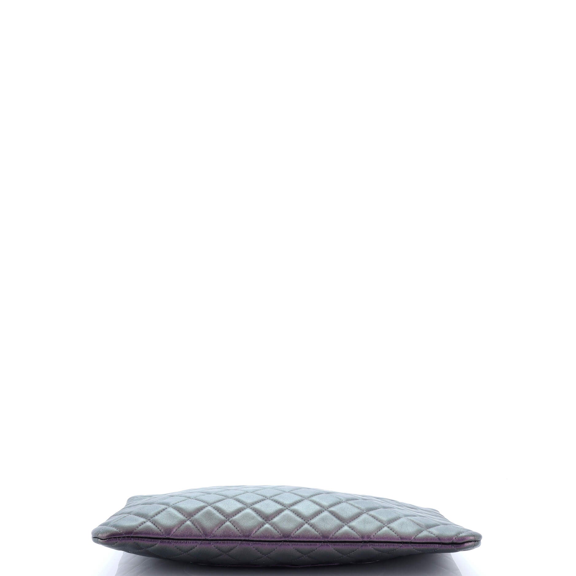 O Case Clutch Quilted Iridescent Lambskin Large