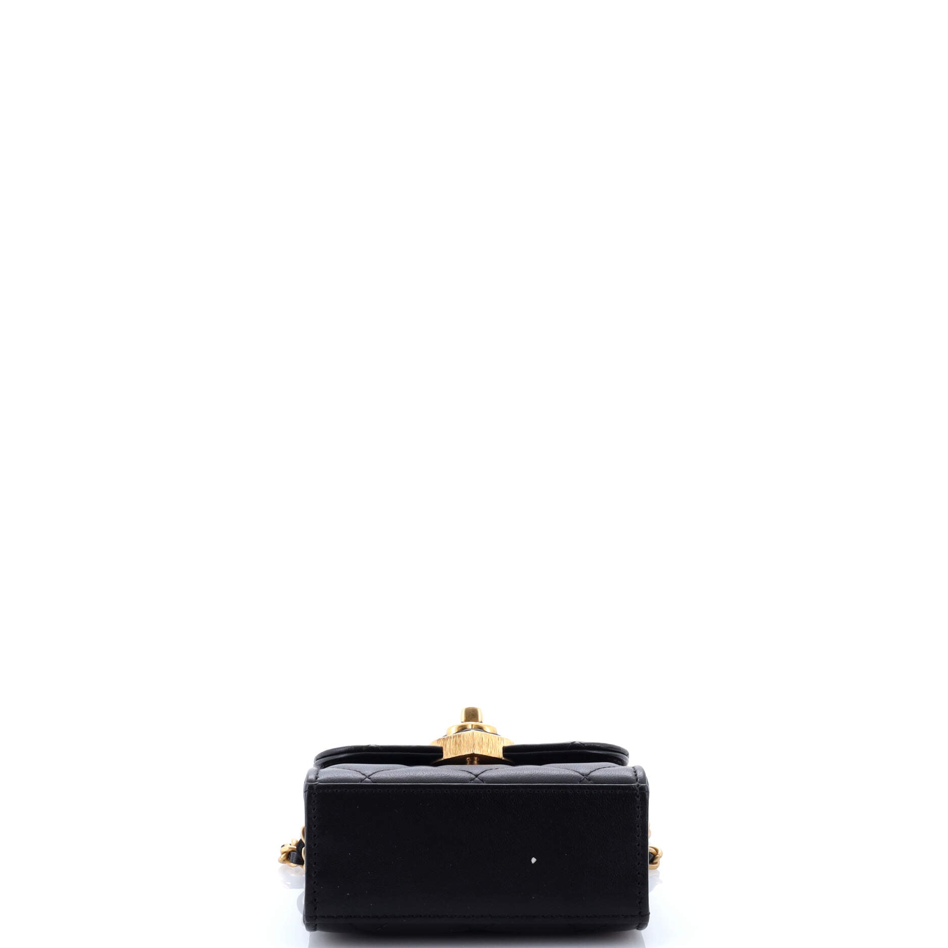 Coco Love CC Heart Clutch with Chain Quilted Lambskin Mini