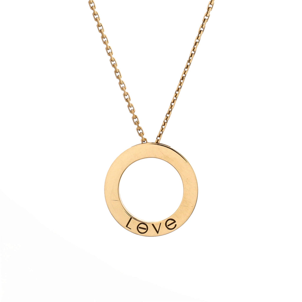 Love Pendant Necklace 18K Yellow Gold