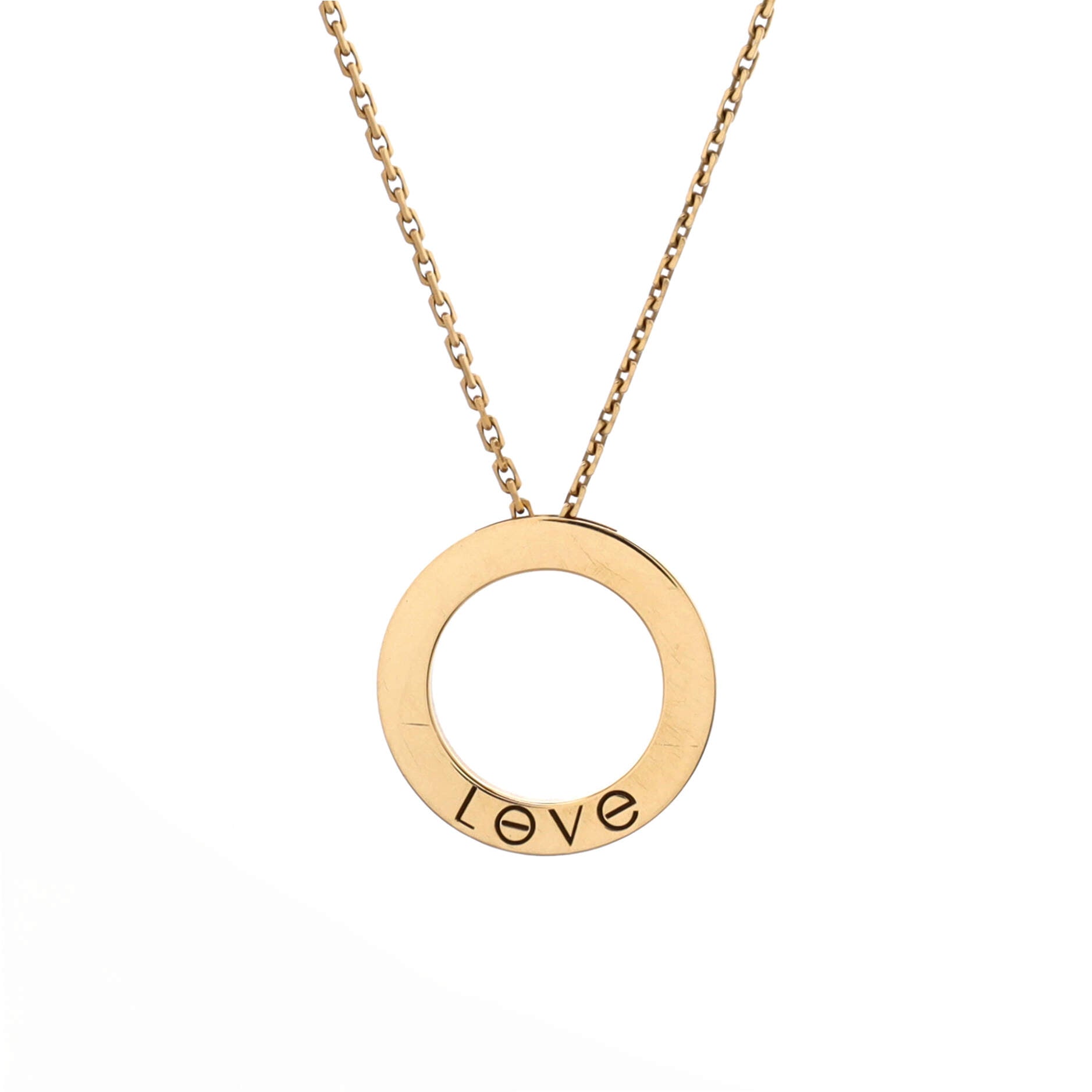 Love Pendant Necklace 18K Yellow Gold