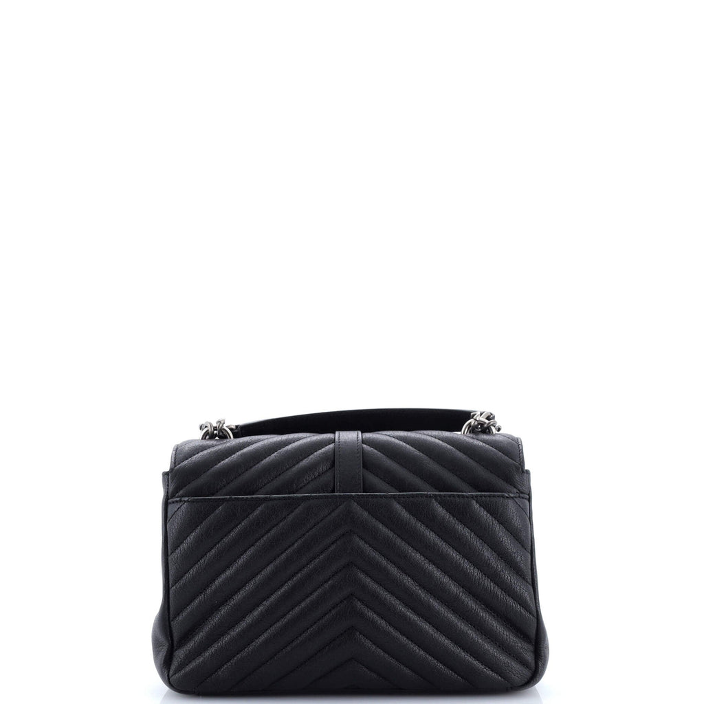Classic Monogram College Bag Matelasse Chevron Leather Medium