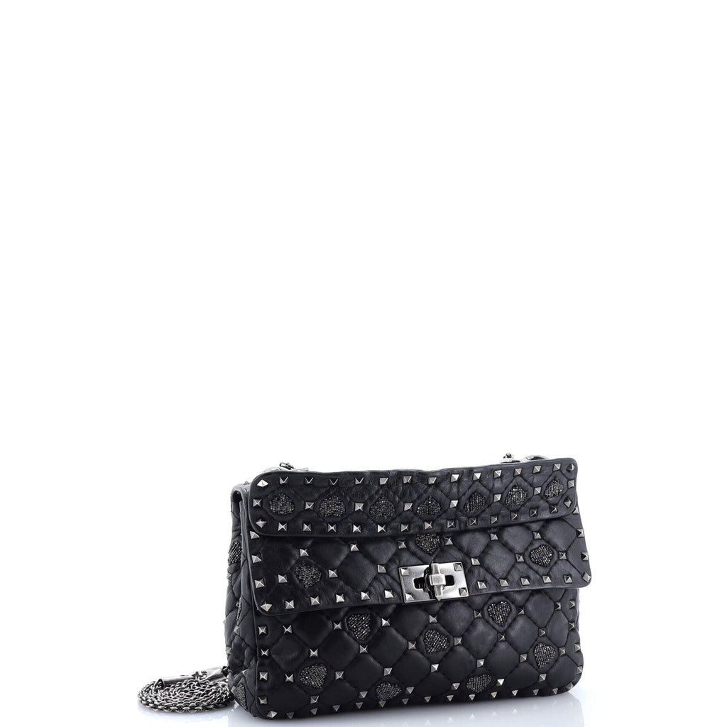 Rockstud Spike Flap Bag Quilted Leather Medium