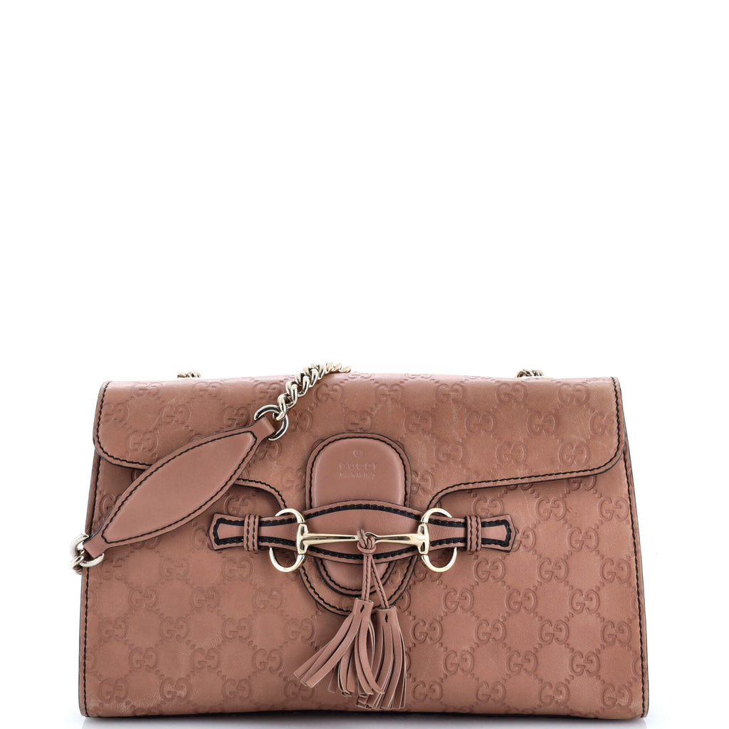 Emily Chain Flap Bag Guccissima Leather Medium